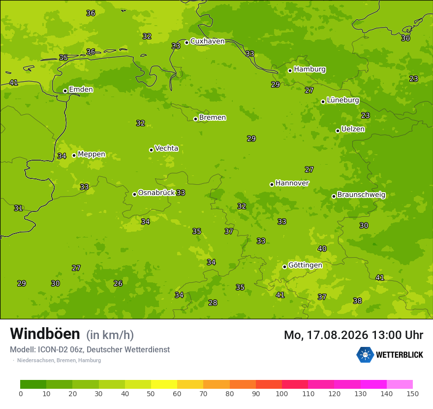 Maximale Windböen
