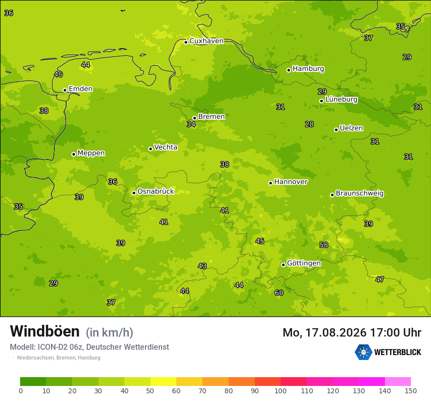 Maximale Windböen