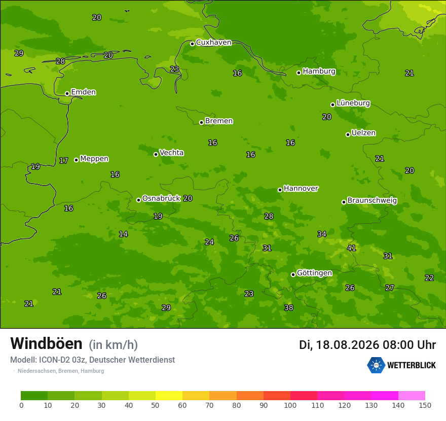 Maximale Windböen