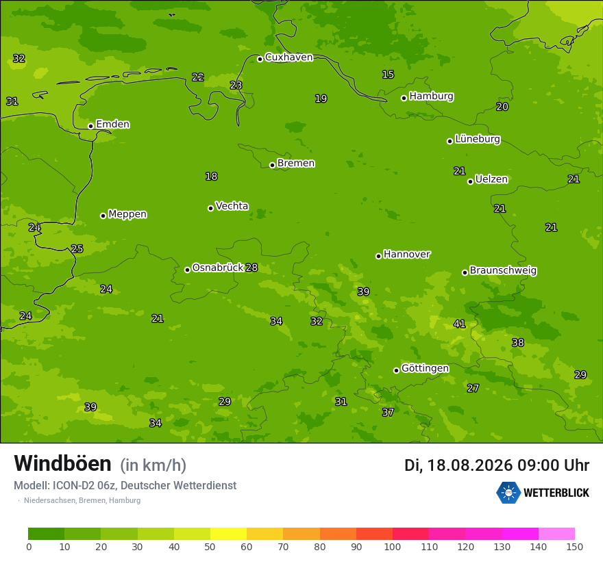 Maximale Windböen