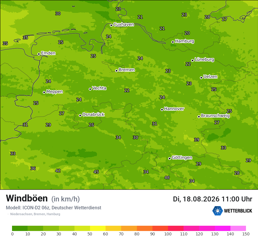 Maximale Windböen
