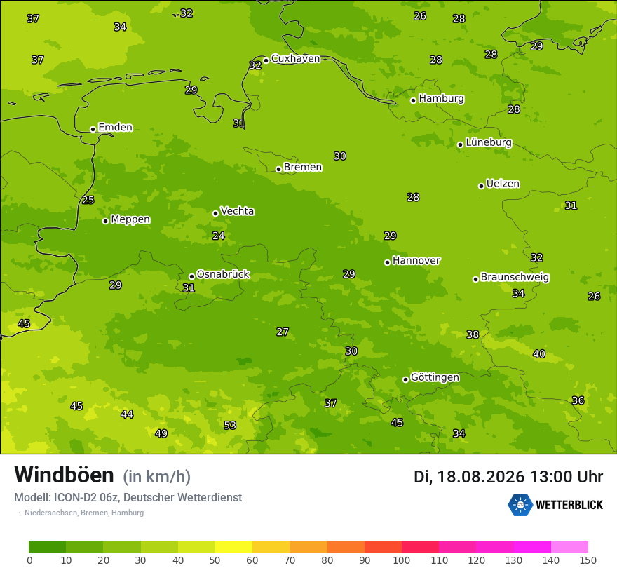 Maximale Windböen