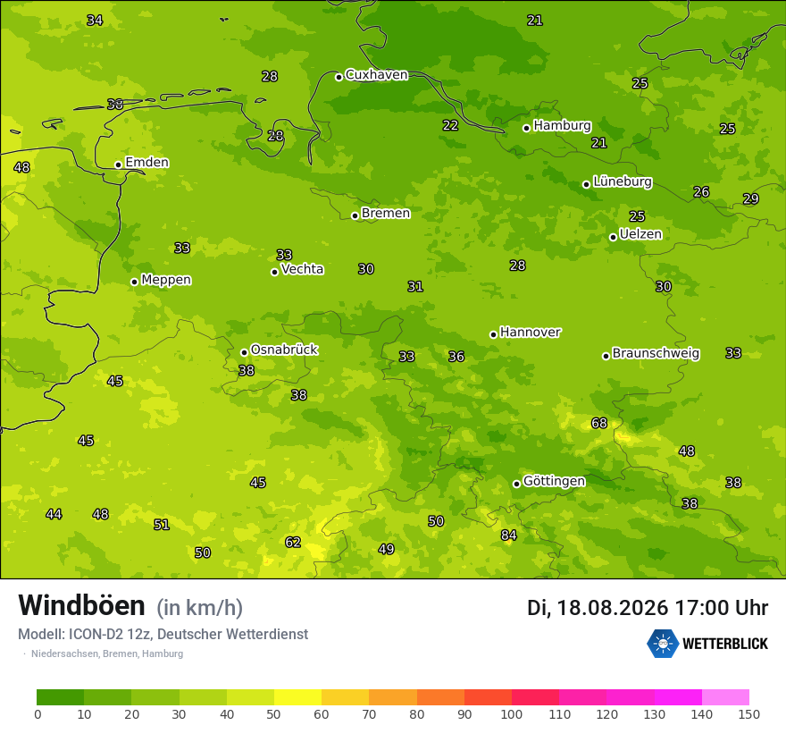Maximale Windböen