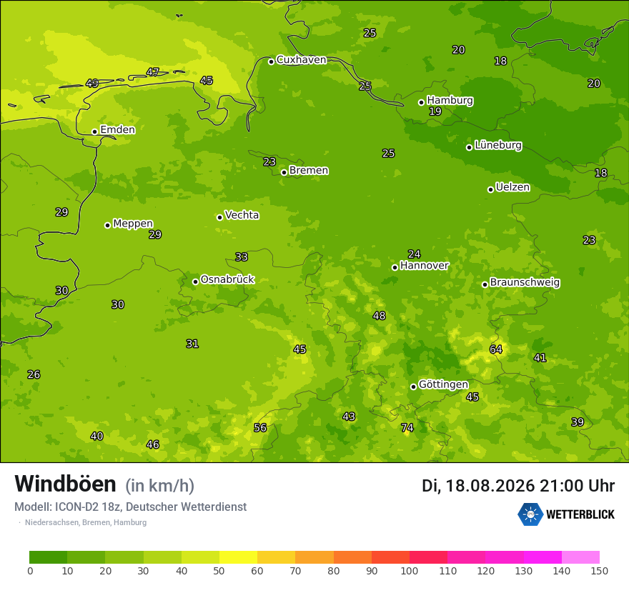 Maximale Windböen