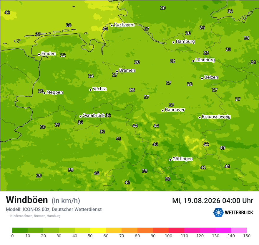 Maximale Windböen