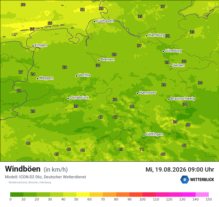 Maximale Windböen