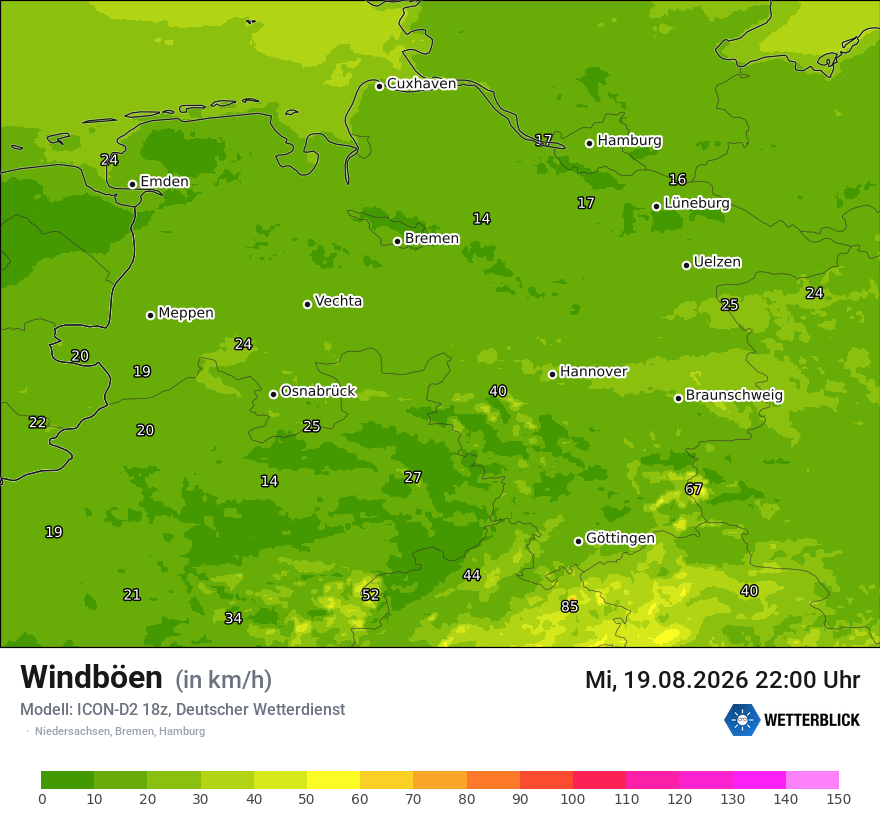 Maximale Windböen