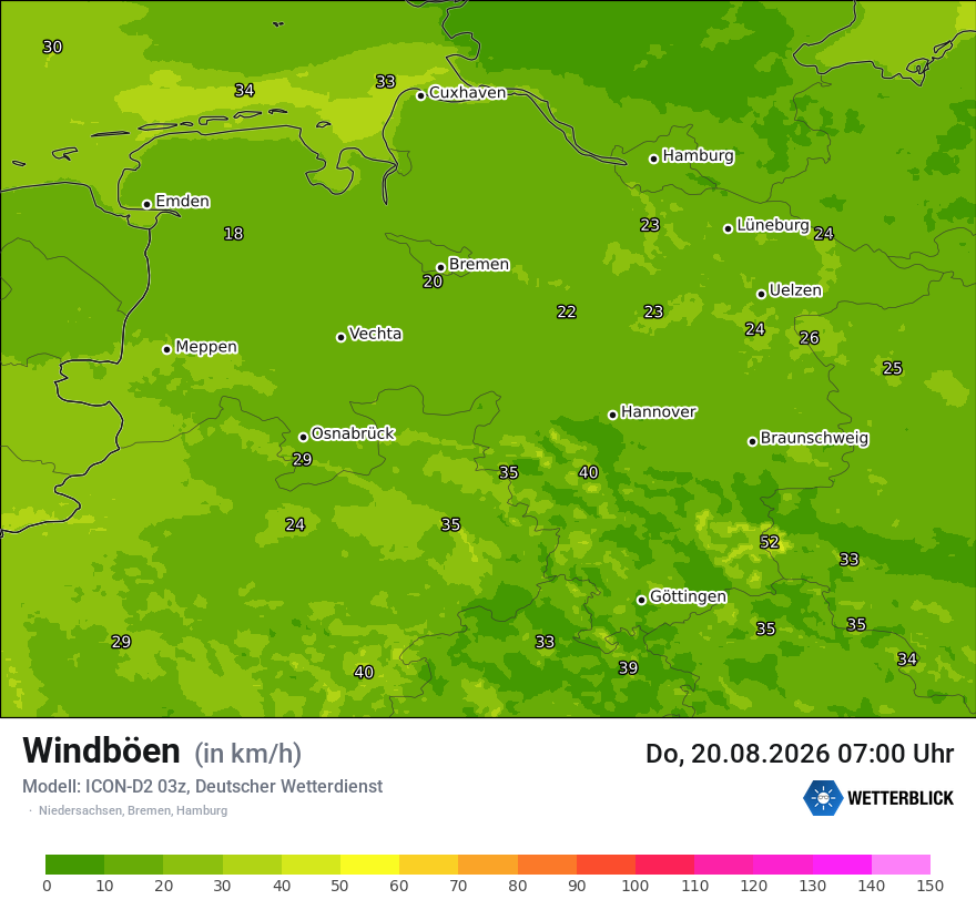 Maximale Windböen