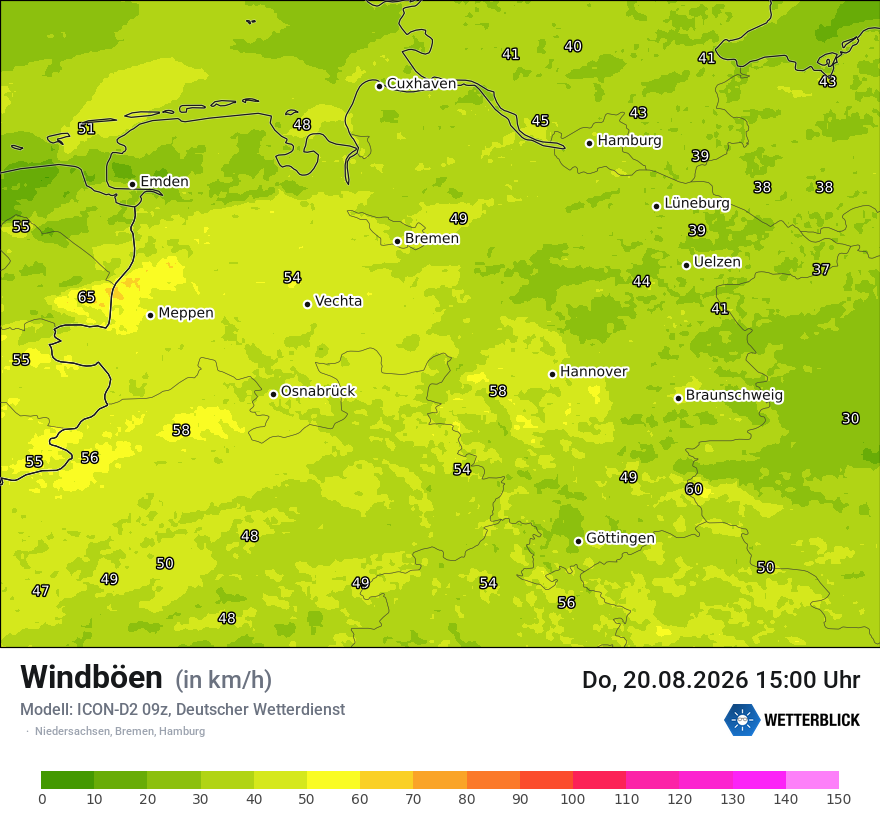 Maximale Windböen