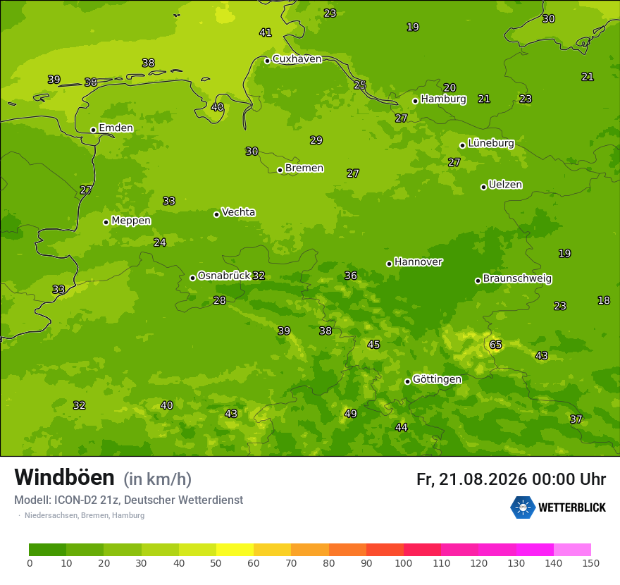 Maximale Windböen