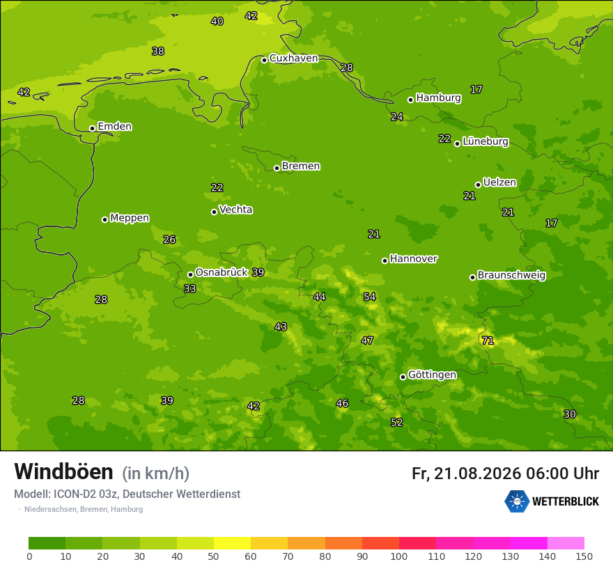 Maximale Windböen