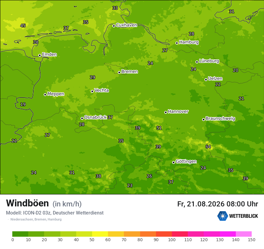 Maximale Windböen