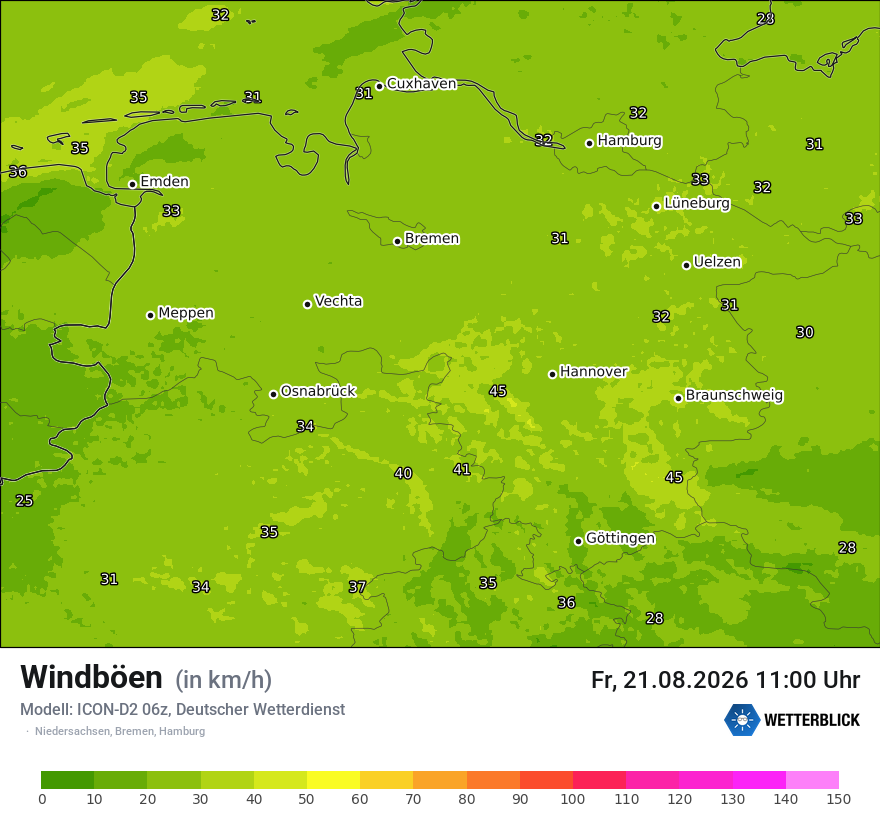 Maximale Windböen