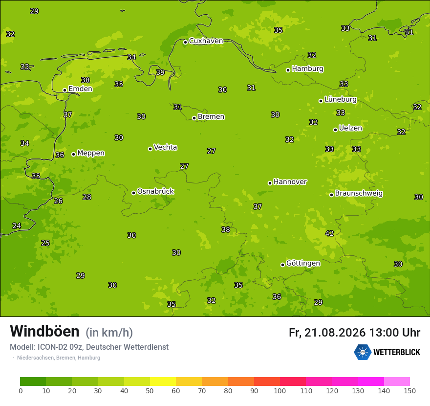 Maximale Windböen