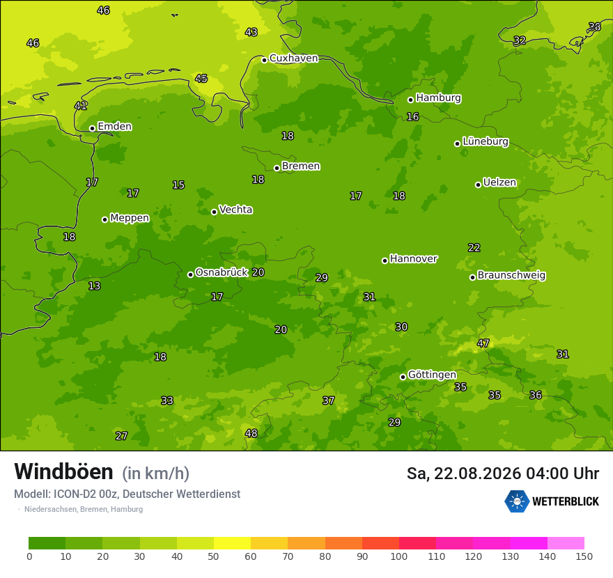 Maximale Windböen