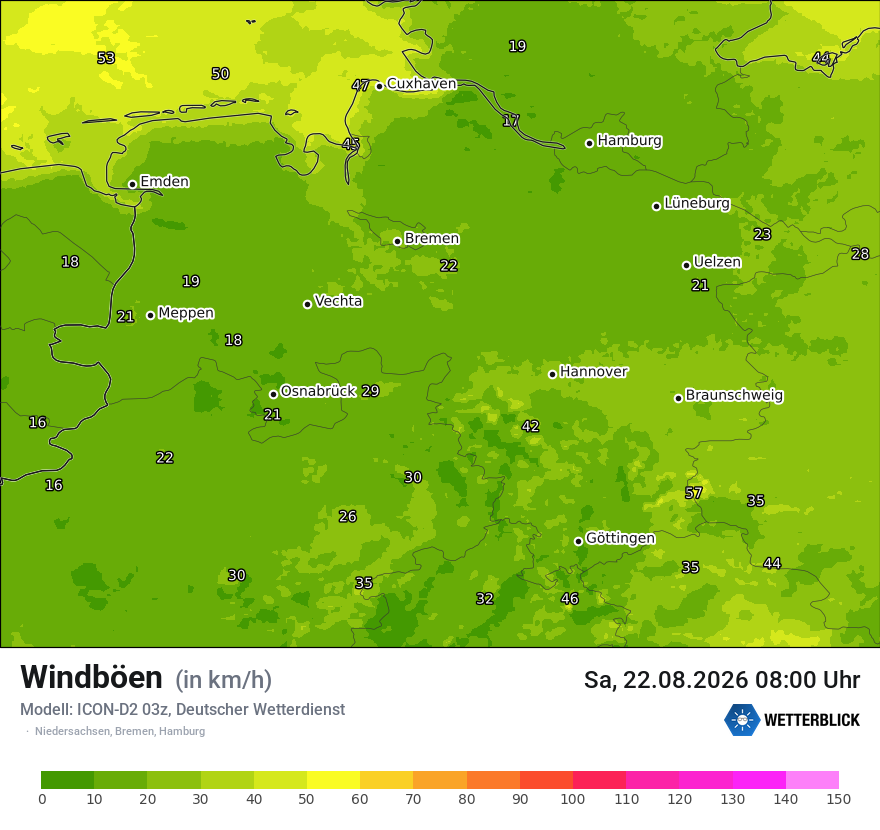Maximale Windböen