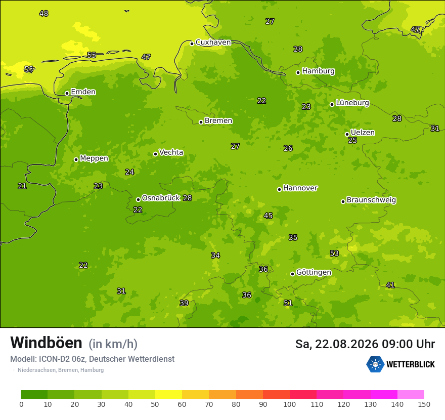 Maximale Windböen