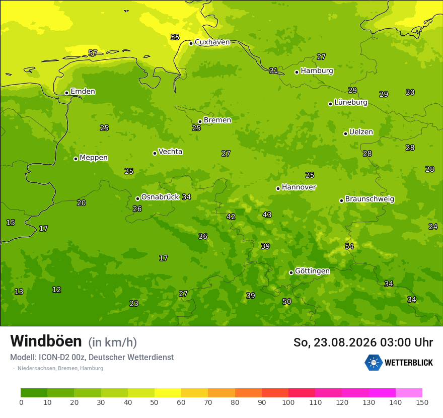 Maximale Windböen