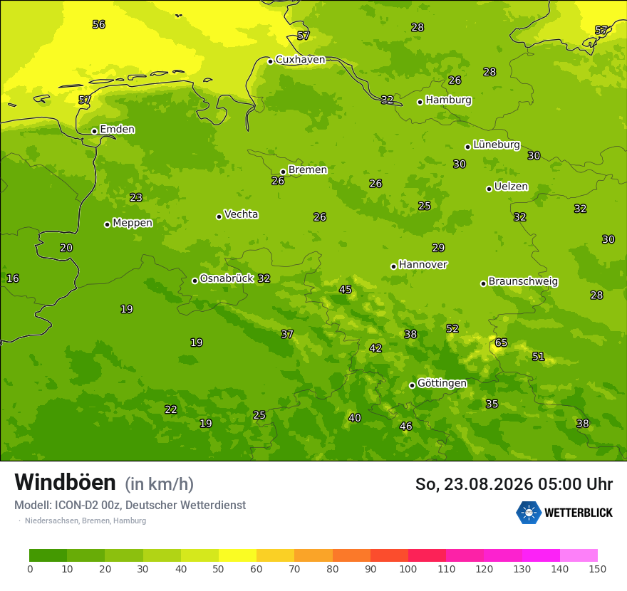 Maximale Windböen