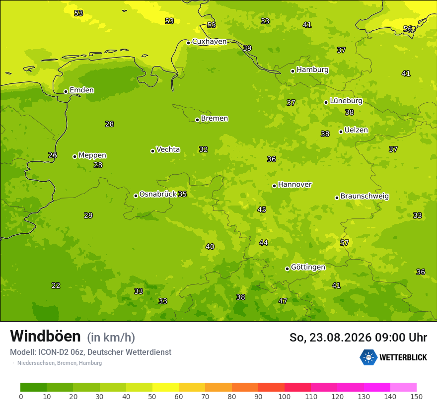 Maximale Windböen