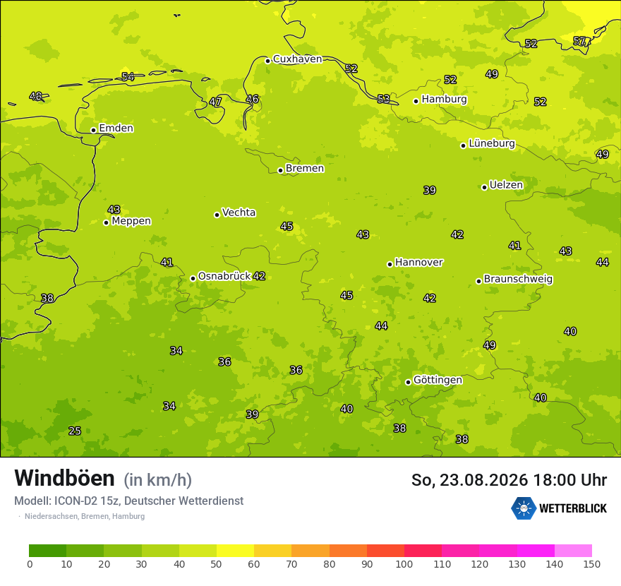 Maximale Windböen