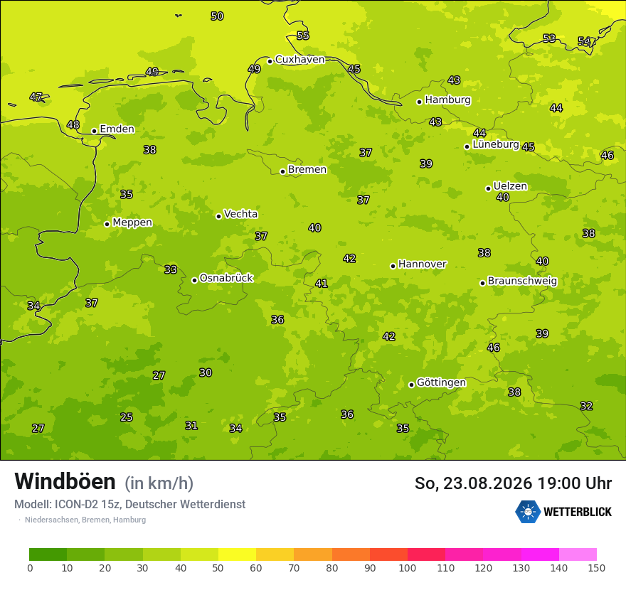Maximale Windböen