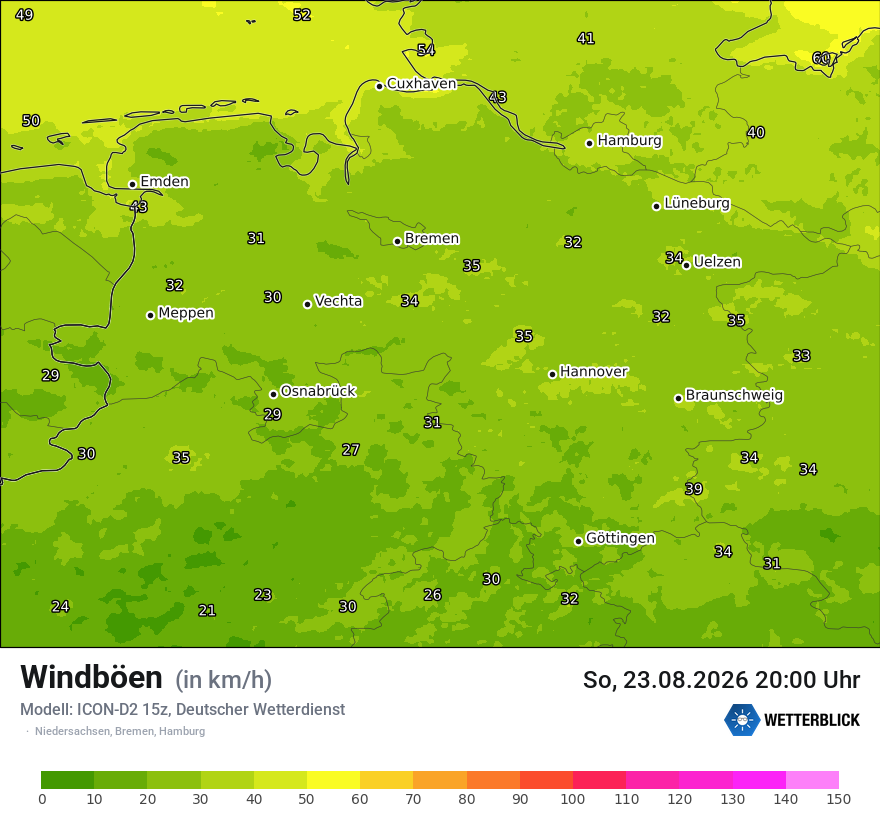 Maximale Windböen