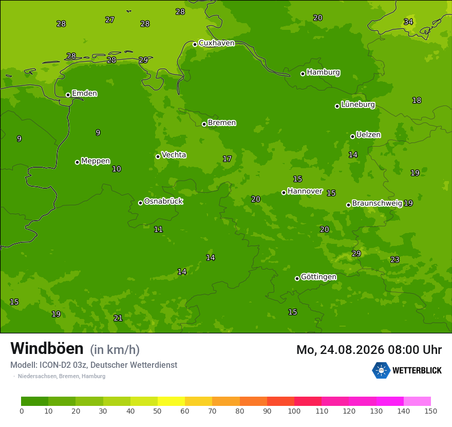 Maximale Windböen