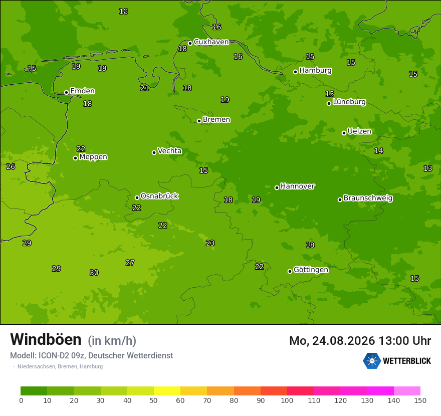 Maximale Windböen