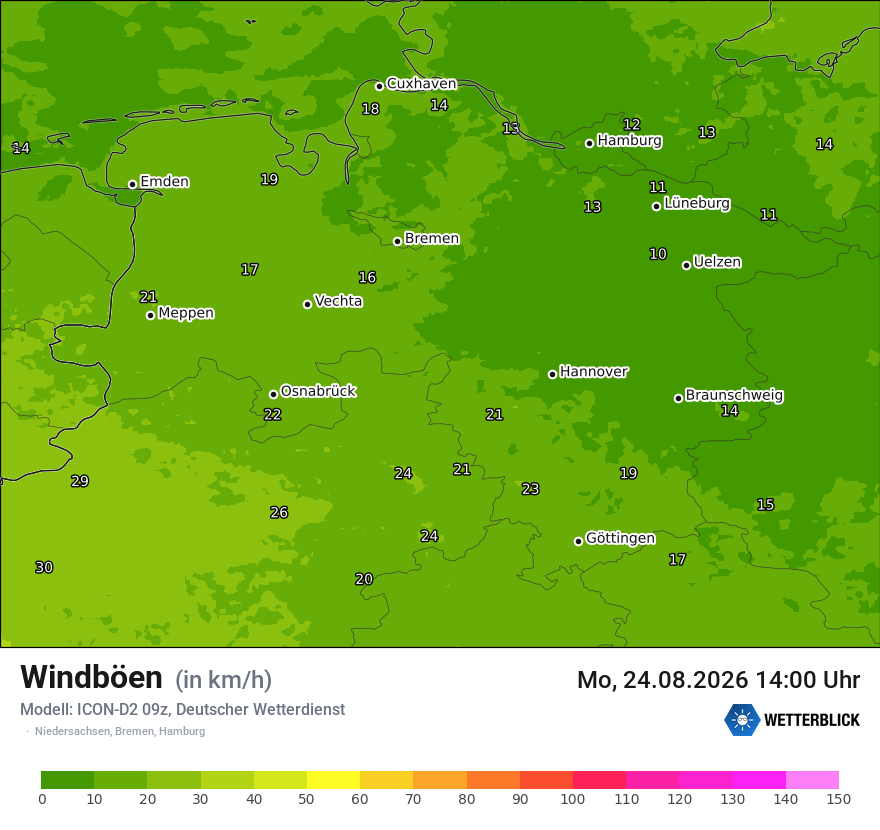 Maximale Windböen