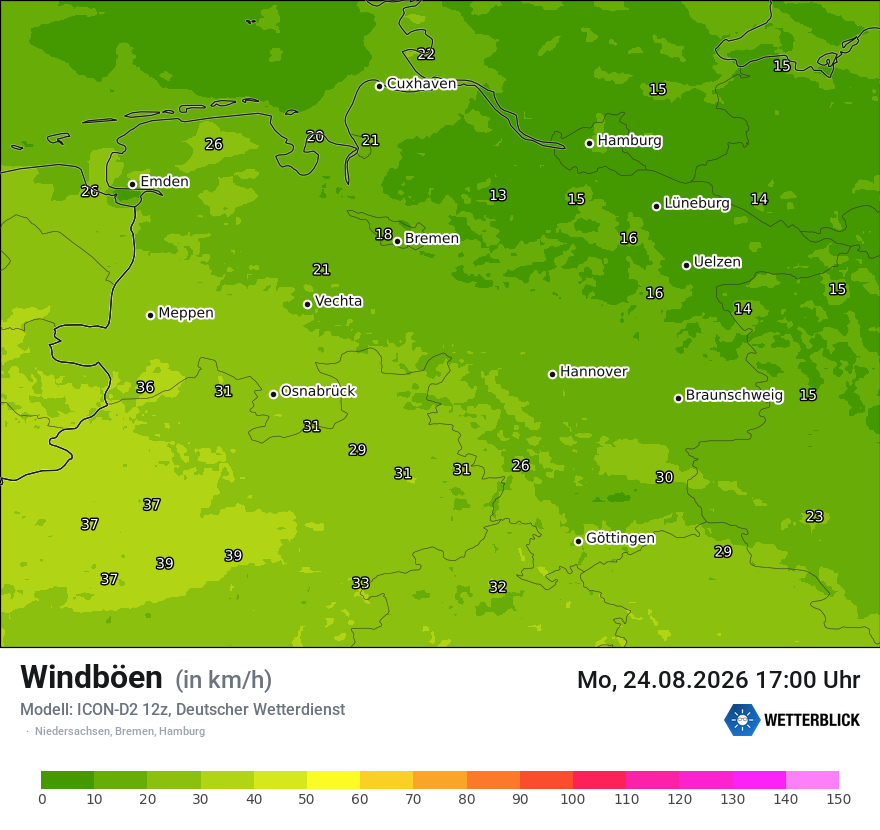 Maximale Windböen