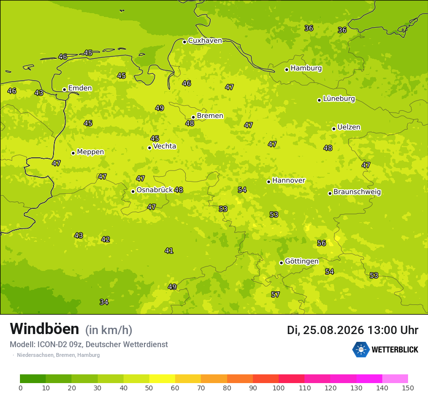 Maximale Windböen