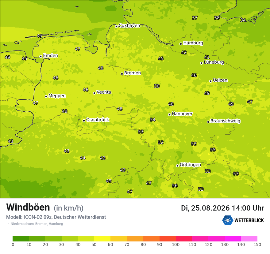 Maximale Windböen