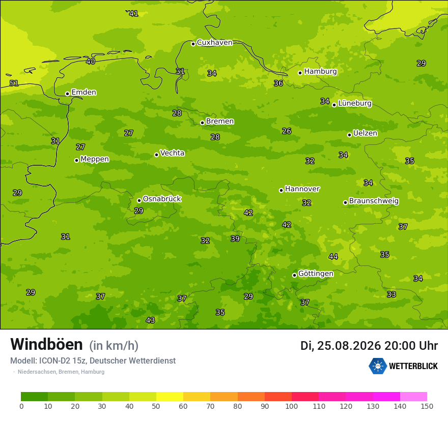 Maximale Windböen