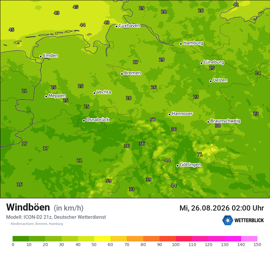 Maximale Windböen