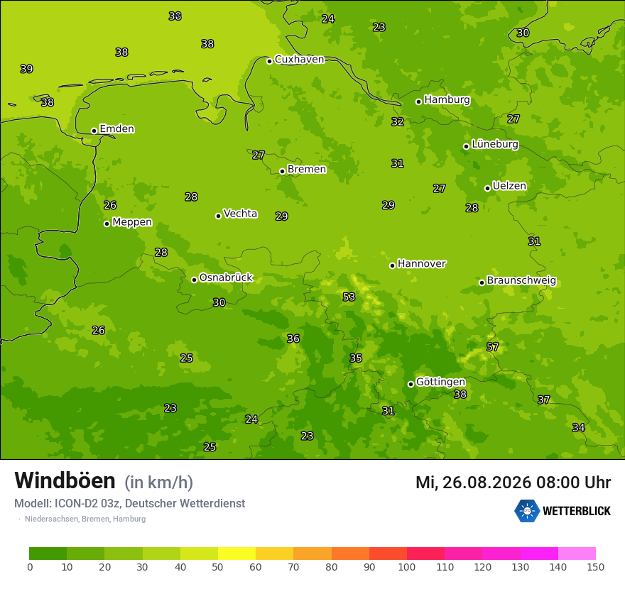 Maximale Windböen