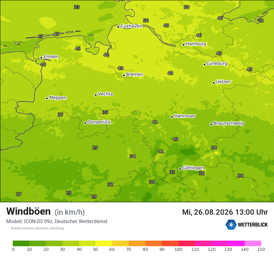 Maximale Windböen