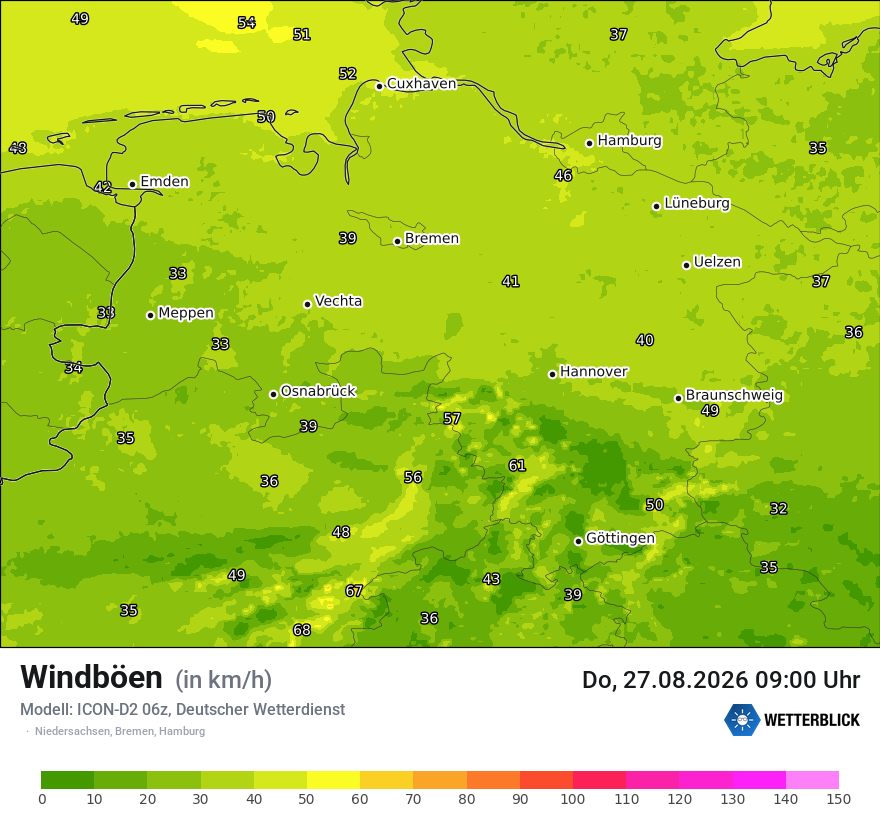 Maximale Windböen