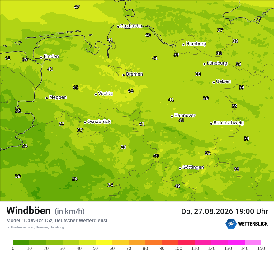 Maximale Windböen