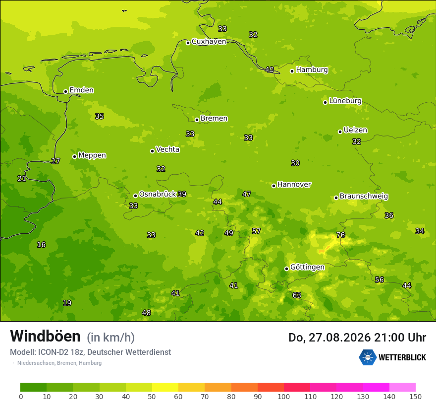 Maximale Windböen
