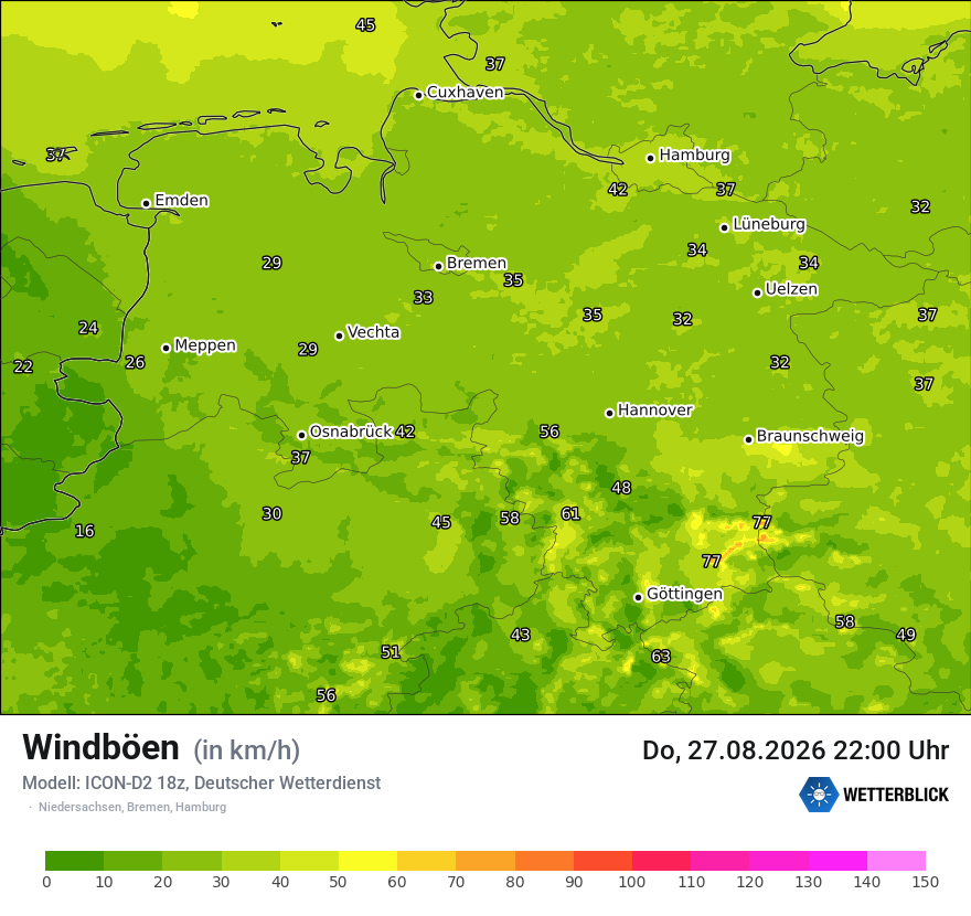 Maximale Windböen