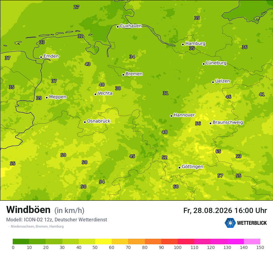 Maximale Windböen