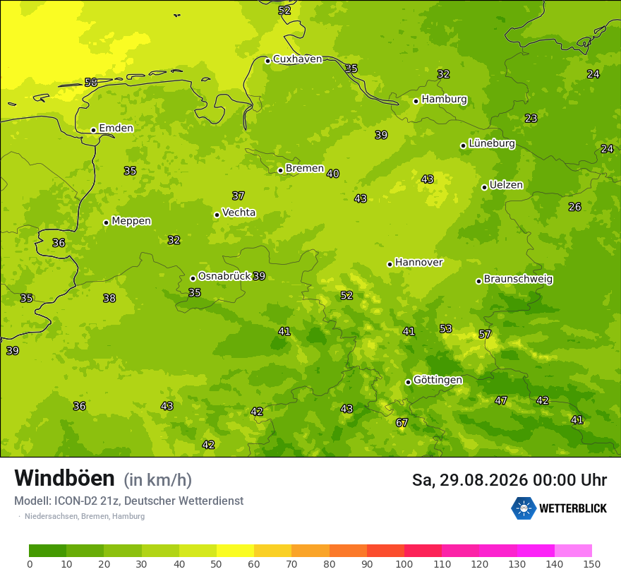 Maximale Windböen
