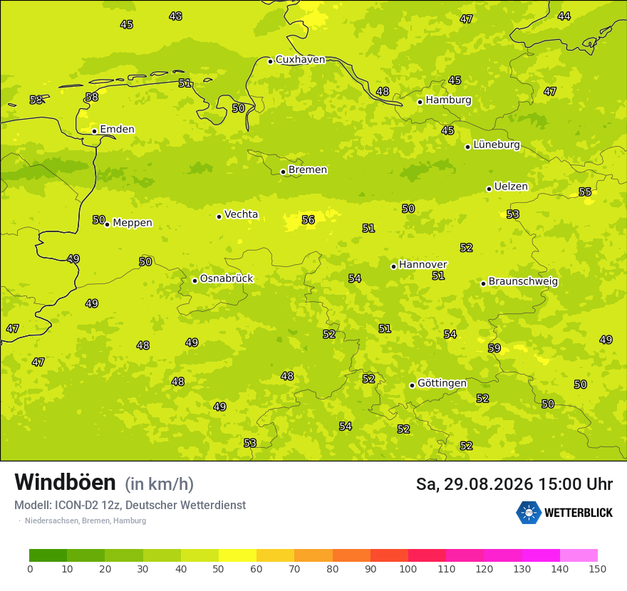 Maximale Windböen