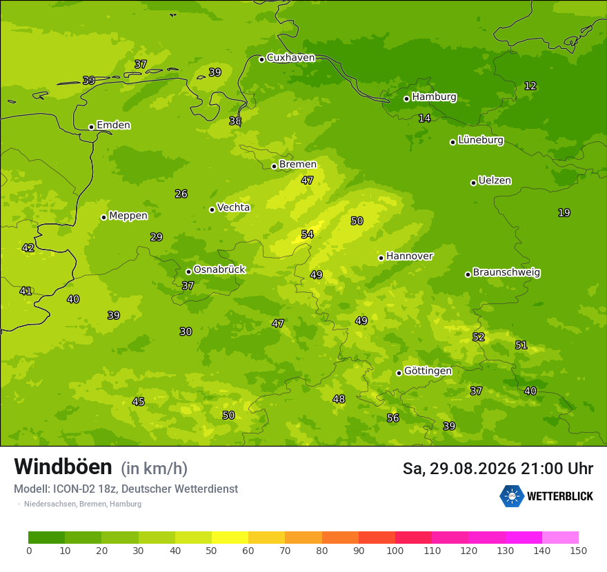 Maximale Windböen