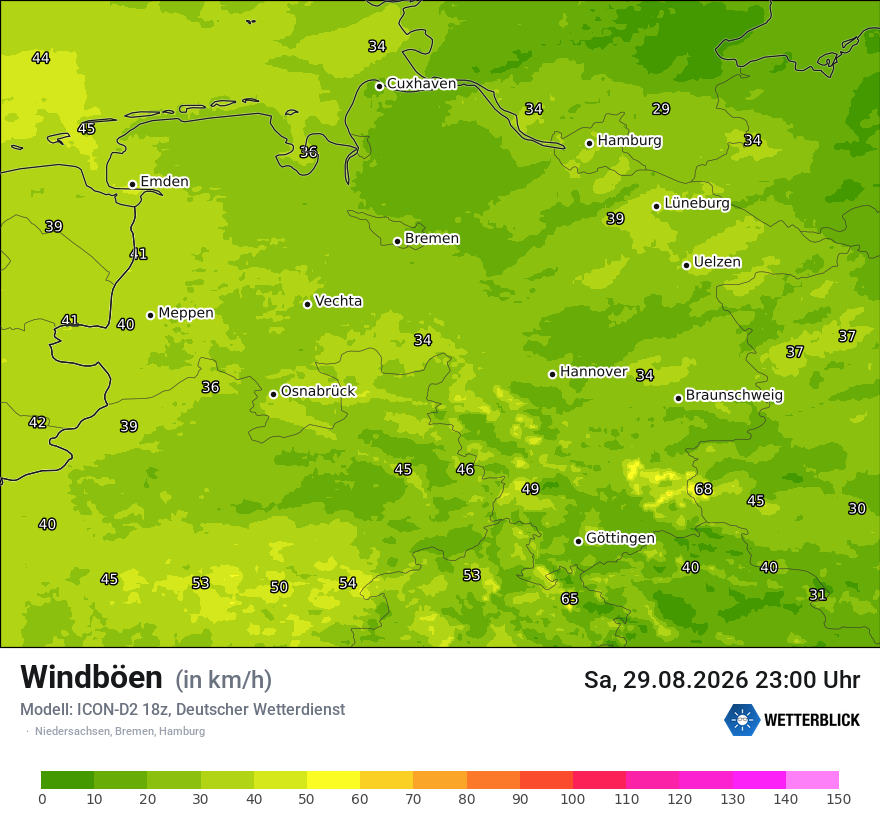 Maximale Windböen