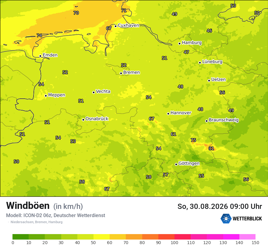 Maximale Windböen