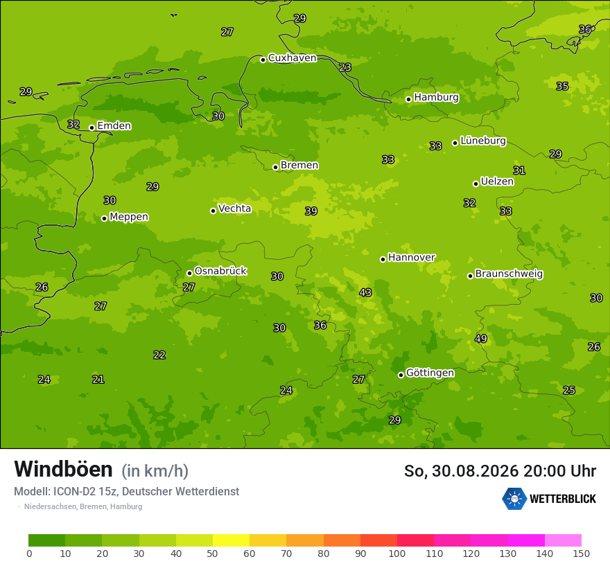 Maximale Windböen