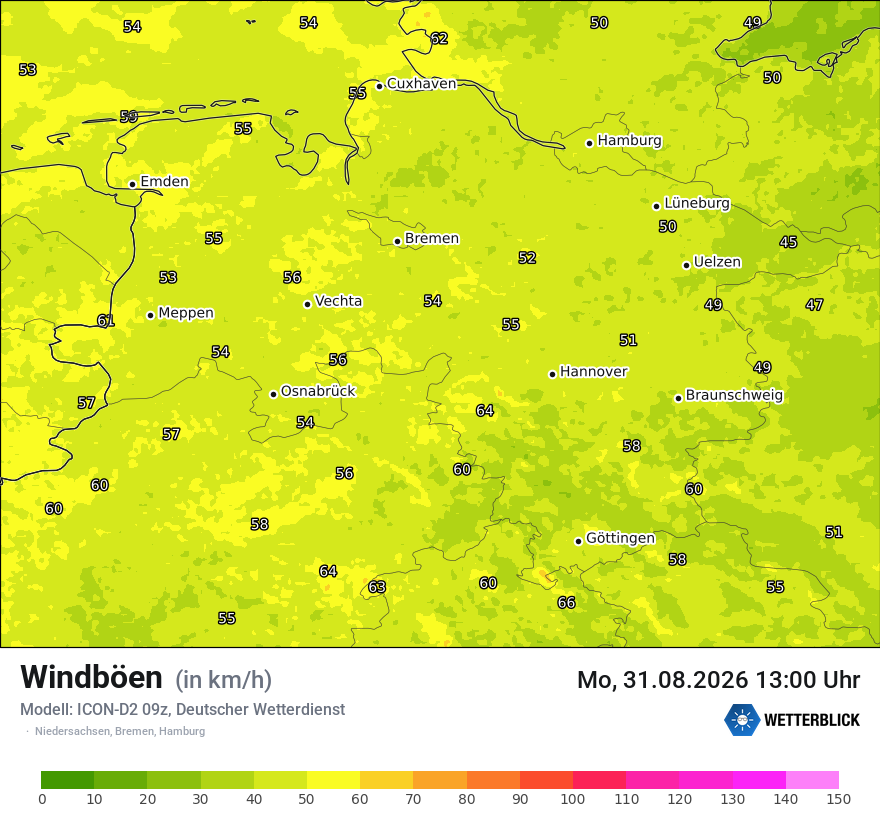 Maximale Windböen