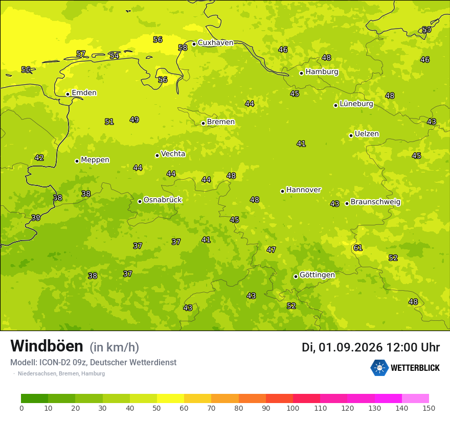 Maximale Windböen
